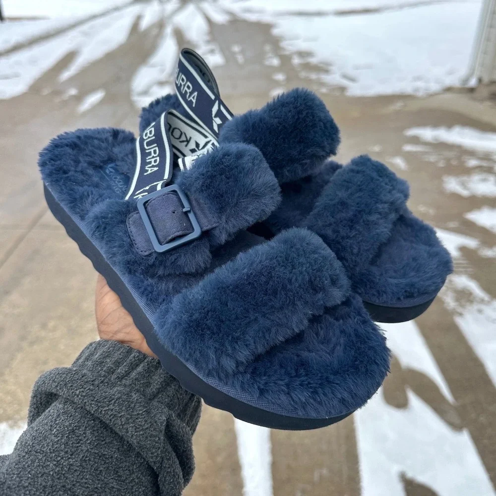 Koolaburra‎ by Ugg Women's Fuzz-oh Sandals Women's Size 7 Blue Shoes